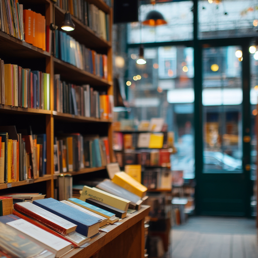 Innenansicht einer Buchhandlung