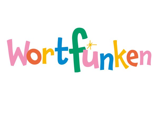 Bunter Schriftzug Wortfunken