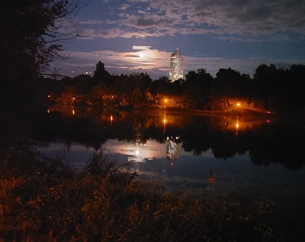 Vollmond über dem Wöhrder See