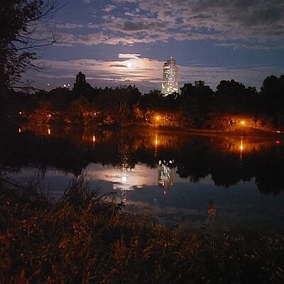 Vollmond über dem Wöhrder See